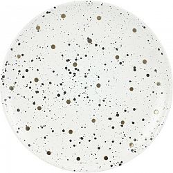 Kameninový tanier so zlatými bodkami, 20,5 cm